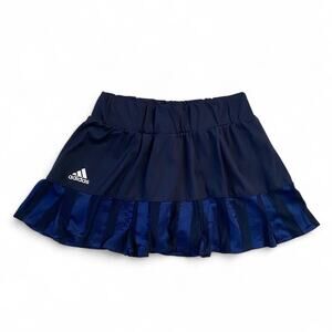 Adidas Aeroready Navy Blue Mesh Stripe Trim Tennis Skirt Size M